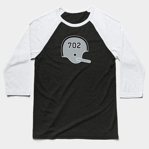 Las Vegas Raiders 702 Helmet Baseball T-Shirt by Rad Love